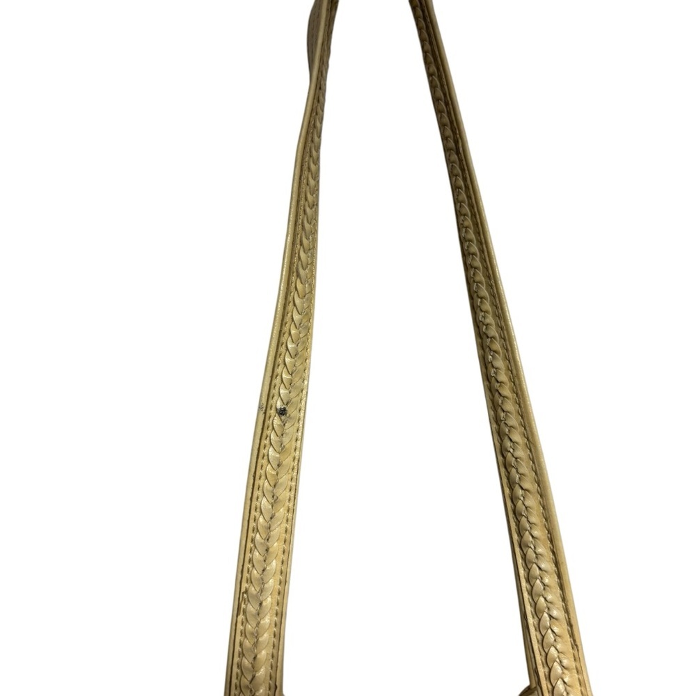 M.C. Yellow Croc Leather Shoulder Bag - Picture 4 of 10